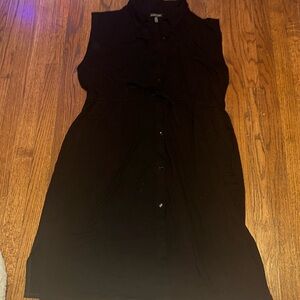Eileen Fisher Long Buttoned Front Dress, Black